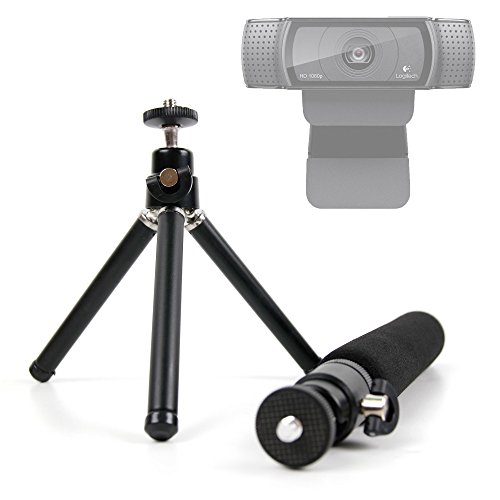 DURAGADGET Trépied/Perche Selfie Extensible 2 en 1 pour Logitech HD Pro C920, C922 Pro Stream Webcam Full HD 1080p & C170, PAPALOOK PA452 Pro - Pieds Solides