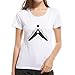 Produktbild CUTUDE Damen T Shirt, Bluse Kurzarm Sommer Freizeit Rundhalsausschnitt Volltonfarbe Print Weste Lose Oberteil Top Mode 2019 (Weiß, Large)