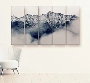 Artdira Beautiful Landscape Multiple Frames Wall Painting For Living Spaces, Bedroom, Hotels & Office With Sparkle Touch 7mm Hard Wooden Board (50 30 inches) AD_MFC_35