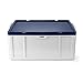 Produktbild EVERTOP Aufbewahrungsbox Kunststoff 52 Liter Aufbewahrungsbehälter Schloss Plastik Stapelbox Büro Hause Zahlencode Stoffbox mit Deckel Multibox ABS Systembox für Kleid Organizer Storage Box 56 x 39 x 24cm - Blau