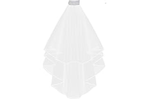 VILAGI Wedding Veil,Bride Veil,Black Bridal Veil Hen Party Veil Women Tulle Short Wedding Veils with Comb for Brides Shower Bachelorette Hen Do Veil Headband Night Halloween Party Dress Costume Accessories