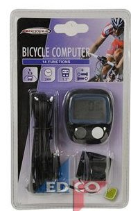 Preisvergleich Produktbild Fahrradcomputer mit 14 Funktionen in Schwarz