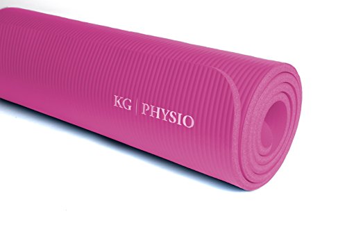 Rutschfeste Yogamatte von KG | PHYSIO – 12 mm dicke Premium-Fitnessmatte fürs Fitnessstudio, Pilates oder zuhause mit Schultertragegurt (auf der Innenseite der Matte) - 3