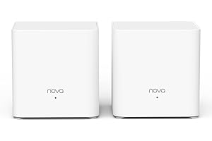 Tenda Nova Mesh MX3 (2 paquets) - Répéteur Wi-Fi Mesh Intelligent AX1500, Couverture de 180㎡(2000ft²), Répétidor Wi-Fi 6 avec 2 Ports Gigabit par Unité, Configuration Facile
