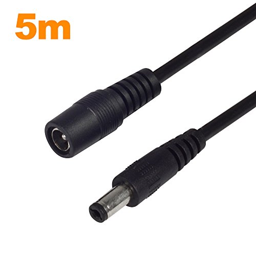MENGS® 5 Meter DC 5.5x2.1mm DC12V männlichen zu weiblichen Netzkabel