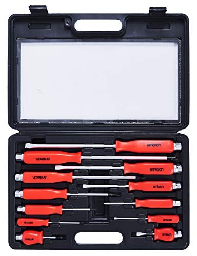 Am-Tech 12 piezas Mecánica Juego de destornilladores, W5600