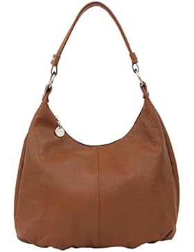 AMBRA Moda Damen Handtasche Echtleder Beutel Schultertasche Hobo Bags Shopper DIN-A4 GL001