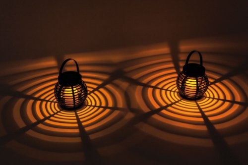 insatech Solar LED Leuchte Rattanleuchte 2er Set MINA Solarleuchte Tischleuchte - 4