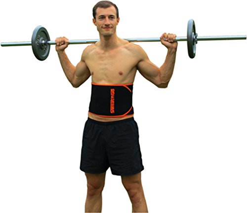 Sweat ’n‘ Go Fitnessgürtel für Männer und Frauen – Schwitzgürtel zur Fettverbrennung – Bauchweggürtel zum Abnehmen für Damen und Herren (schwarz) - 4