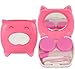 Produktbild Kontaktlinsen Zubehör & Reise Set "Piggy Style", Kontakt Linsen Nécessaire mit: 1x Kontaktlinsen Doppel-Behälter, 1x Pinzette, 1x Einsetzhilfe, 1x Fläschchen & Spiegel (pink)