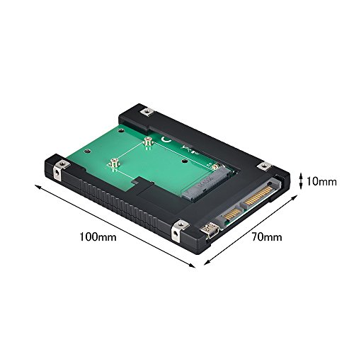 ELUTENG mSATA Adapter 2 in 1 mSATA zu 2,5″ SATA SSD Gehäuse Super Speed 6 Gbit/s mSATA auf mini USB Adapter Konverter für 27mm / 50mm / 70mm mSATA Festplatten Gehäuse - 6