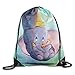Produktbild Decams Dumbo Being Held by His Mother's Trunk Rucksack mit Kordelzug, Reisetasche für Fitnessstudio, Outdoor-Sport, tragbar, mit Kordelzug, für Mädchen, Jungen, Frauen, Frauen