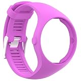 squarex Ersatz-Uhrenarmband aus weichem Silikon für Polar M200 Fitness-Armbanduhr, Damen, violett, AS Show