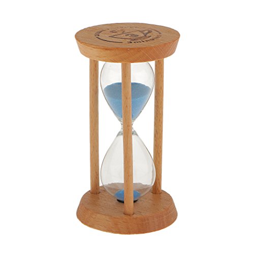 Holz Sandglass Sand Timer Sanduhr Küche Timer 3 Minuten Tisch Dekor – Blau - 7