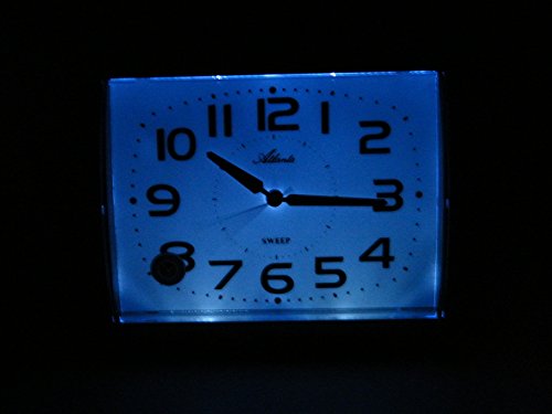 Atlanta XXL Großer Wecker Automatisches Nachtlicht Snooze Quarz Analog – 1919-19 - 2