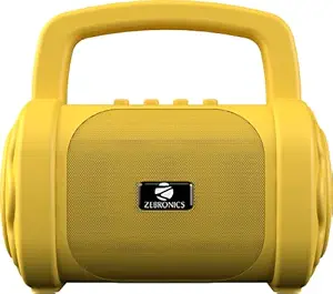 Zebronics Zeb-County 3 Portable Wireless Speaker Supporting Bluetooth v5.0, FM Radio, Call Function, Built-in Rechargeable Battery, USB/Micro SD Card Slot, 3.5mm AUX Input, TWS (Yellow)