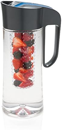 TRITAN 2 Liter Fruit Infusion Pitcher - 100% BPA-Free for Water Carafe, Lemonade Spritzer, Fruits, Tea and Ice Cube
