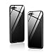 Produktbild Humixx iPhone 8 Plus Hülle,iPhone 7 Plus Hülle,Hochwertigem 9H Gehärtetem Glas Rückseite mit TPU Rahmen Schutzhülle, Ultra Dünn Handyhülle, Perfekter Schutz Hülle für iPhone 7/8 Plus - Schwarz