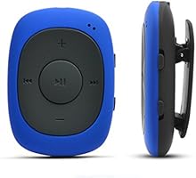 AGPtek &reg; Badge G02 Lecteur MP3 8Go Portable avec Pince, joueur avec Radio FM supportant les formats MP3, WMA WAV (Bleu)