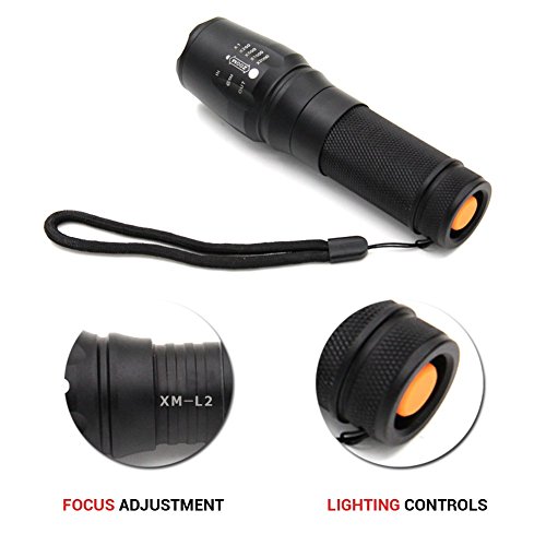 LED Taschenlampe , Ubegood Zoomable LED Light Taschenlampe [5 Modus] 2000 Lumen wasserdichte Camping Light für Outdoor, Haushalt, Büro etc - 4