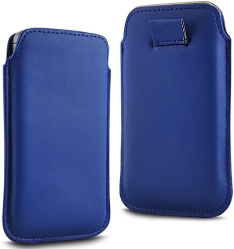 TWIN VALUE PACK - 2 x DARK BLUE SUPERIOR PU SOFT LEATHER PULL FLIP TAB CASE COVER POUCH FOR NOKIA 103 BY N4U ACCESSORIES