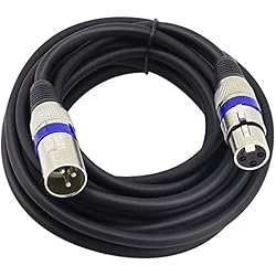 Yeung Qee Câble XLR mâle vers femelle 3 broches pour amplificateurs, microphones, mixeurs, pré-ampli et système de haut-parleurs ou autres enregistrements professionnels 20m