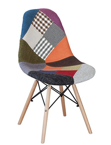 NAKURA - Silla de comedor Patchwork, Inspiracion silla Tower de Eames