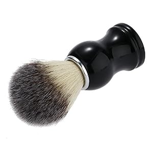Anself Nylon Shaving Brush Men's Mustache Brush Safety Barber Razor Brush Black Handle Male Shaving Beard Cleaning Tool - Image 3