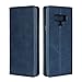 Produktbild Copmob Samsung Galaxy Note 9 hülle,Premium Leder Flip handyhülle,[3 Kartensteckplatz][Ständer ][Magnetverschluss],Kratzfest und langlebig Brieftasche handyhülle für Samsung Note 9 - Blau