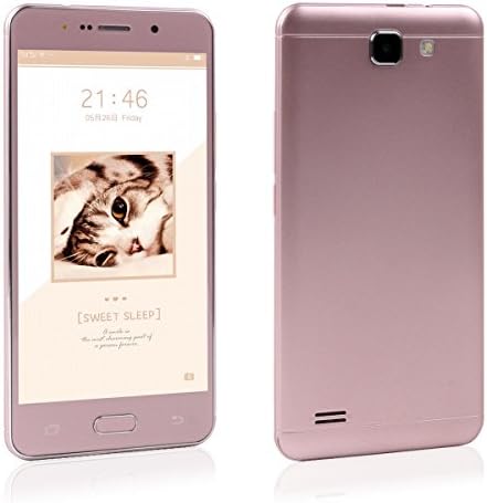 Sim-Free Smartphone ,Unlocked 5.0 Inch Android 6.0 3G/GSM Dual Sim Mobile Phone, MTK6580 1.3GHz Quad Core 1GB RAM &amp; 4GB ROM, 5.0MP HD Beauty Camera ,WIFI GPS Cell Phone (Rose Gold)