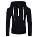 Produktbild Kapuzenpullover VENMO Herren Blend Pullover Hoodie grundlegend mit Kapuze Zipper Sweatshirt Lose Outwear Sweatshirts Weihnachten mit Aufdruck Hemd Kapuzenpullover Langarm Top Jumper (M, Black)