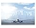 Produktbild Fenster Wandbild Flugzeug vor dem Start Fenster Aufkleber Fensterfolie Fenster Tattoo Glas Aufkleber Fenster Kunst Fenster Décor Fenster Dekoration, Maße: 72 cm x 108 cm
