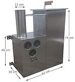 Ofen Holzofen Unterwasserofen für Badetonne Badefass Badebottich Becken HotTub Badezuber Ofen. Material vom Ofen ist 2 mm Edelstahl V2A nichtrostend und Chlor geeignet. Leistung sind 20 KW bei mittlerer Befeuerung, 2000 L Wasser in 1 Std + 10 Grad.