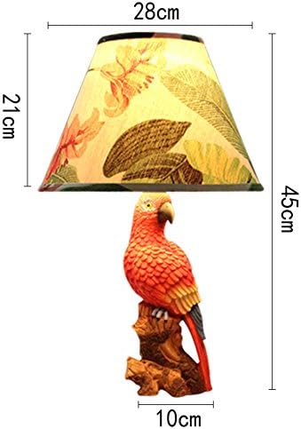American,Retro,Idyllic Small Lamp/Bedroom,Bedside Lamp/European Style,Living Room,Simple Modern,Creative,Fashion,Parrot And Decorative Table Lamp-A