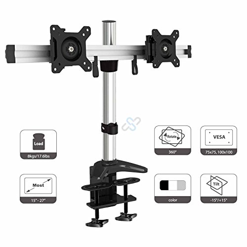 HFTEK® MP220C-L 2 Fach Monitor Halterung Halter Tischhalterung Stand schwenkbar neigbar (MP220C-L )