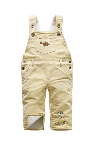 Boys Bib overalls Girls overalls Toddler dungarees Kids dungarees Fleece Line Coffee 1280 (12-18M)