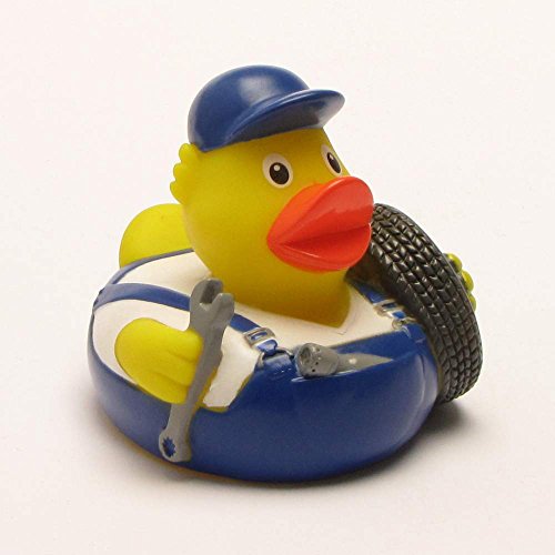 HC-Handel 921698 Vinyl Badeente Wendelin Werkstatt Gummiente 8 cm