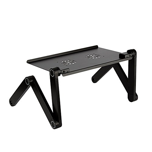 Portable Laptop Tisch Schreibtisch Ergonomische zusammenklappbar Notebook und Laptop Schreibtisch Tablett Ständer Schwarz