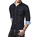 Produktbild OSYARD Herren Herbst Bluse, Plaid Drucken Top mit Knopf Langarm Stehkragen Sweatshirts,Karohemd Freizeithemd Herrenhemden Festliche Blusen Herrenmode Männer Oberteil Cool Stylisch Hemden