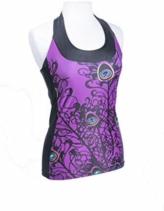 Moxie Cycling Women's T-Back Jersey, Violet/Black, Medium