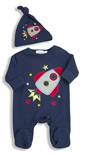 BABYTOWN Baby New Sleepsuit And Hat 2 Piece Set Babygrow Bodysuit Romper