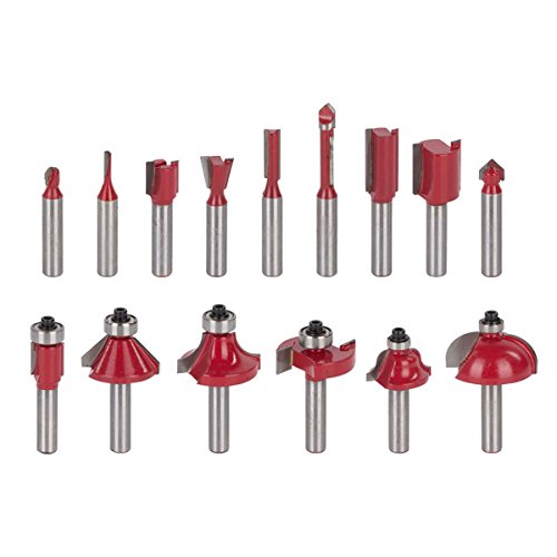 15 Fräsköpfe ø 8 mm Profi Fräser Fräsersatz für Oberfräse + Alukoffer – VARO - 3