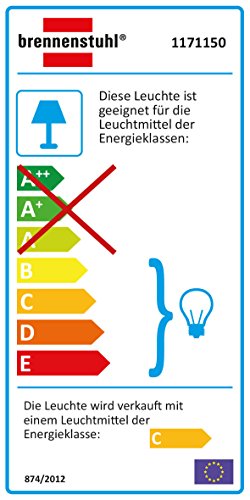 Brennenstuhl Halogenstrahler / Flutlicht Halogen ideal als mobiler Baustrahler (Außenstrahler IP54 geprüft, 1,5m Kabellänge, 1000 Watt) Farbe: gelb - 2