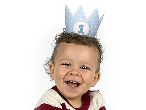 1.Geburtstag Party Kronen 4 Stück Junge blau Party Kopfschmuck