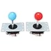 Produktbild Kitabetty Doppel-DIY Arcade-Joystick-Set, USB-Computer-Joystick-Steuerplatine drei und Rocker Button Game Zubehör, Rot und Blau