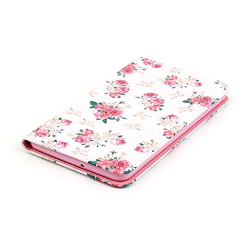 SZHTSWU Kunstleder Tasche für Samsung Galaxy Tab A 7.0 (2016) Tablette, Farbmalerei Serie PU Leder Tablette Tasche Hülle Schutzhülle Flip Wallet Case Ledertaschemit Kartenfächern und Ständerfunktion für Samsung Galaxy Tab A 7.0 SM-T280/SM-T285 7″(7 Zoll) Wi-Fi (2016) Tablet-PC (Blumen 04) - 6
