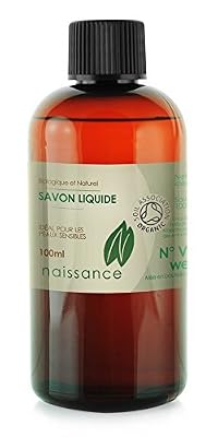 Naissance Savon de Castille Liquide Naturel Certifié BIO, sans parfum, végan, sans SLS ni SLES - 100ml