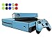 Produktbild Skin for XBOX ONE - Morbuy Design Folie Aufkleber schützende Haut Schale für Microsoft XBOX ONE Konsole und 2 Dualshock Controller Skins und Kamera Sticker Set + 10 pc Silikon Thumb Grips (Blau Kohlefaser)