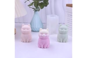VIOJRLLY Stampo in silicone per gatti, stampo per colata in silicone, stampo per colata di candela per gatti, stampo in silicone per candela 3D per candela fai da te, gesso, decorazione da tavolo per gatti