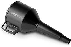 ‎UNKNOWN ToM PaR Auto Gerader Trichter I Einfülltrichter I Kraftstofftrichter I Kunststoff Öltrichter I Griff zum Halten I Breiter Kopf I Sicherheitsnetz I Benzin I Diesel I Öl I Scheibenwaschflüssigkeit